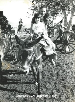 Nikki, Dawn & Donkey Tenerife 1978