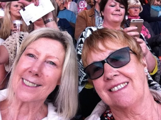 Our attempt at a selfie at the Neil Diamond concert last year.