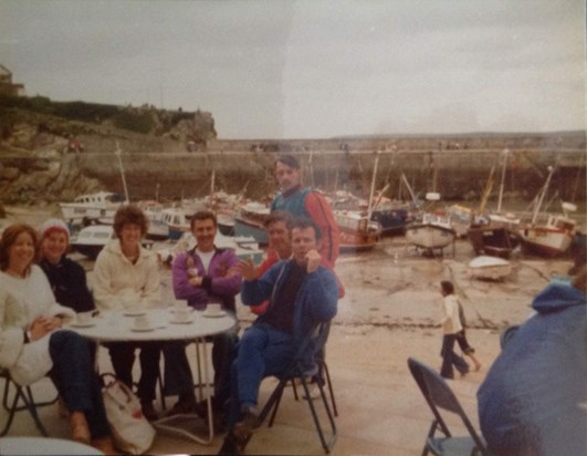 Holiday in Newquay - not sure who the boys were!