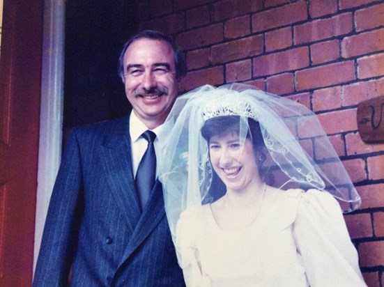 Liz and Dad - 32 years ago