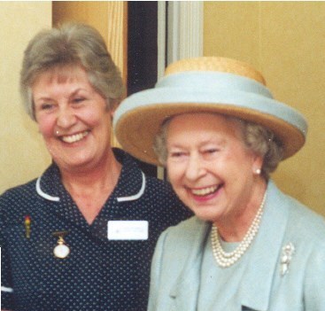 Ann Hatswell, founder of St Luke's Hospice and Her Majesty The Queen