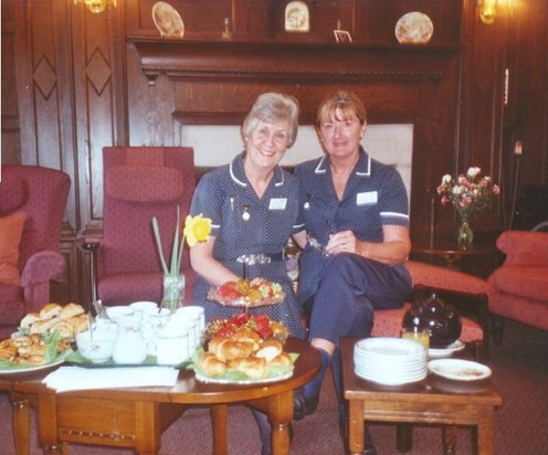 Ann and Pat in the Woodgrange Centre, 2004