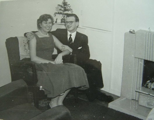 Rosemary and Ian - Christmas 1958