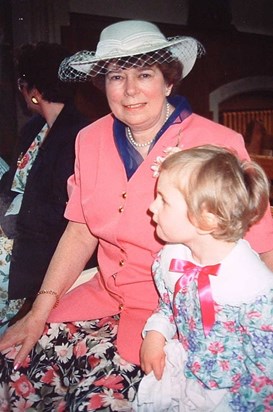 Rosemary and granddaughter in wedding guest finery