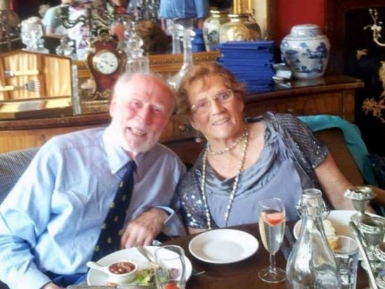 Happier days....Tom and sister May in Edinburgh at family celebrations for her 90th birthday