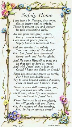 This special poem was on Mum's bedside cabinet along with some other precious items kept close by xx