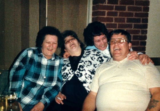 Aunty Gwen, Cousin Linda, Mum and Uncle Dennis