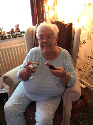 Think this was secret Santa 2017. Nanny having a cheeky drink lol 