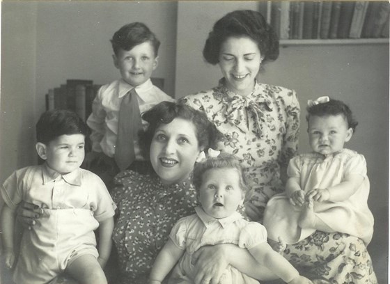 Ronnie, Richard, Rosalind, Alex, Ruth and Susan - May 1948