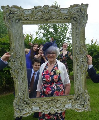 Hannah and Brad's wedding - Diana with some of the grandchildren