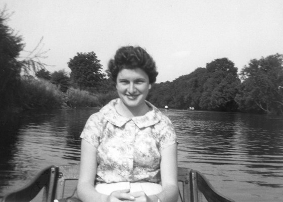 Vera on rowing boat