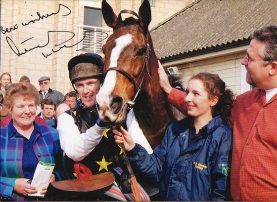 Tony McCoy shortly after his riding lesson from Joan