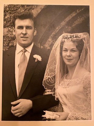 Mum and Dad on their wedding day. What a gorgeous couple.