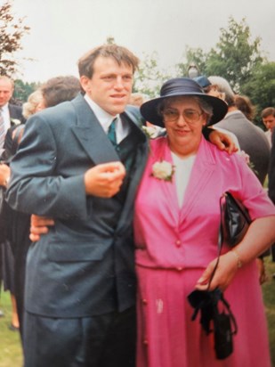 Auntie Lily with nephew John - July 1994