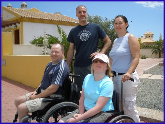 Me and Katie with our PAs Paul and Ivana in Mazarron, Spain in June 2009