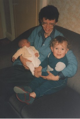 1986 with godson Graham Bird and his baby brother Jonathan
