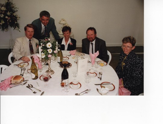Bob Thompson, Richard Ventre, Julie Thompson, Sean & Jane, 15th April 1995