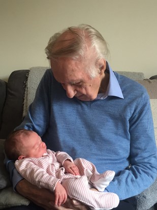 Grandad with latest Great grandchild Poppy