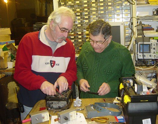 Malcolm, and Homi, Doing their amateur radio practical, 