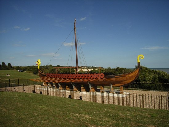 ancient norman boat near Dover in Kent