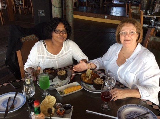Gina with good friend Minah in Durban