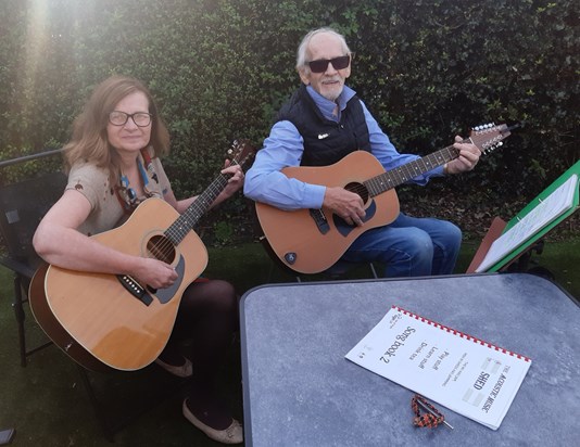 2021Dad and Caroline playing ' The Young Ones ' by Cliff Richard September '21  