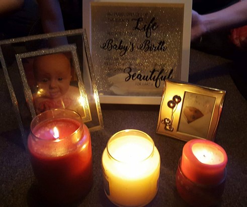 received 10208503333059820our candles lit for you and reece 