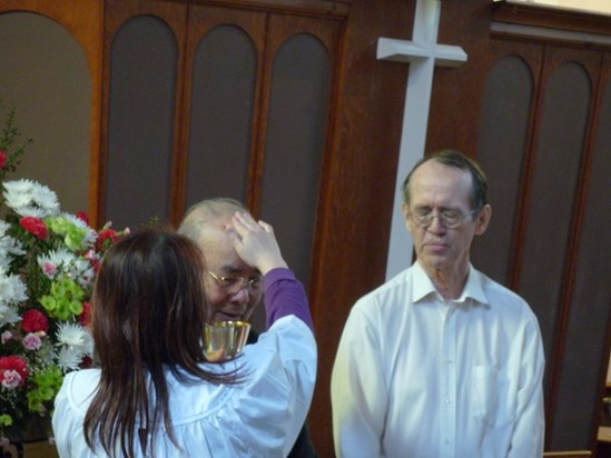 Being baptised 2009