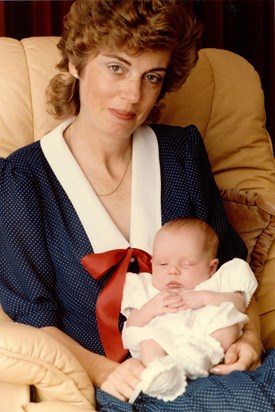 Shirley with newborn Alexander