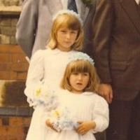 Gemma & I as bridesmaids at our Uncle Tony's wedding x