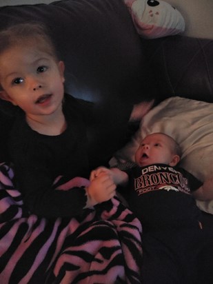 Jaycee and her baby brother