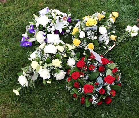Floral tributes for Thelma Rogers