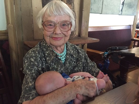 Anne with her first great-grandson