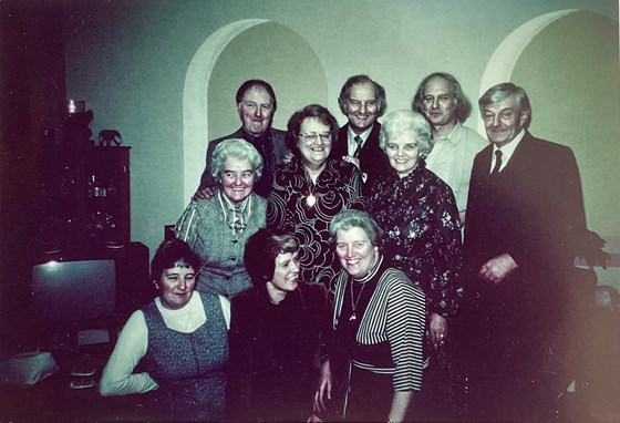 All the siblings l to r - Back row: Peter, Ron, John, Charlie  Middle Row: Mary, Win, Kay  Bottom Row: Janet, Ann, Valda