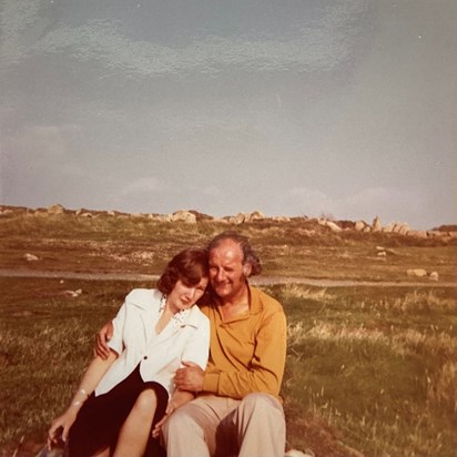 Father and Daughter on a visit to Land's End in the mid 1970's