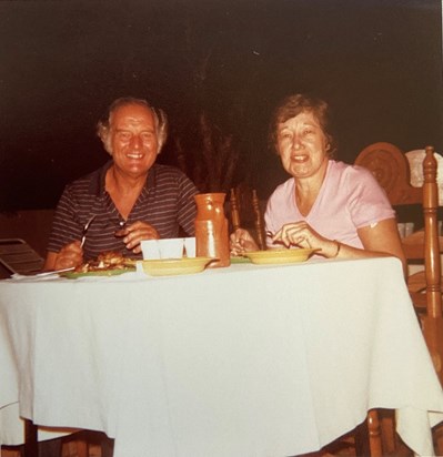 Enjoying a barbecue evening on holiday in Portugal in 1983