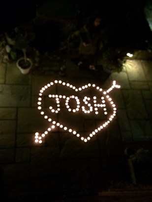 Josh's 25th birthday candles