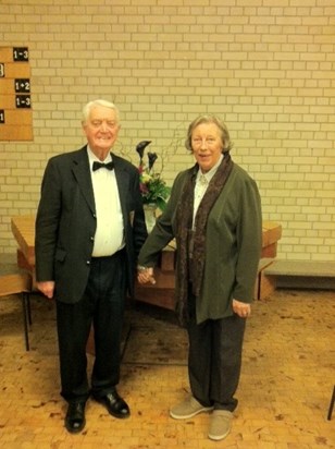 Mum and Dad after a musical evening at the German church, Woluwe, 2012