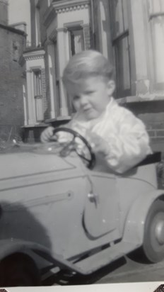 Ray at the age of 1 year 9 months in his car!