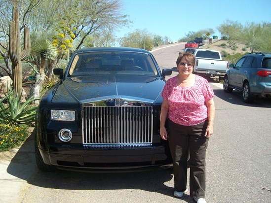 Mom Earlene with the car just made for her! 