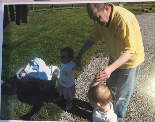 Uncle John with Daisy & Erynn.