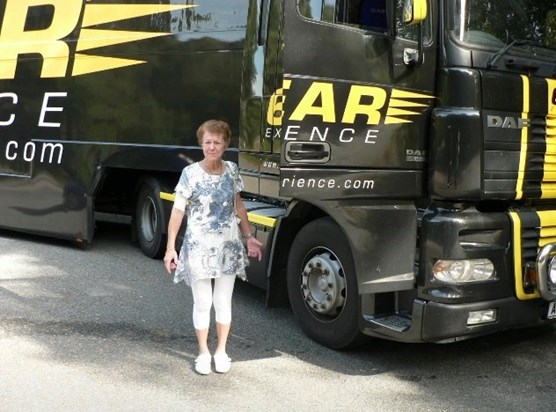 Driving a truck was a lifelong ambition - of course she did it with ease!