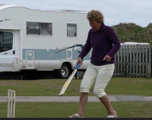 Cricket fun in Perranporth x