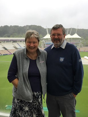 50th Wedding Anniversary at Surrey vs Hampshire. Rain meant play never started