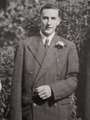 Aged 17 - Best Man at his sister Jean's wedding (1951)
