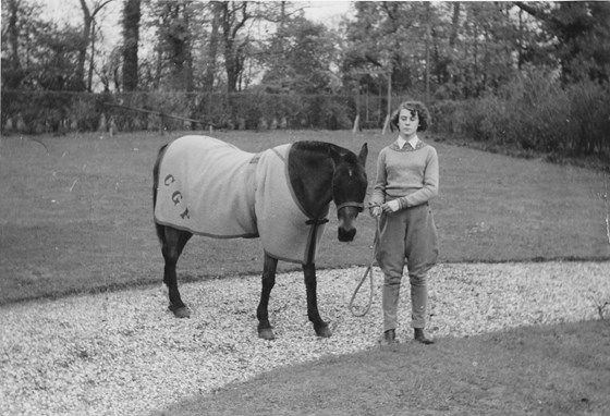 Gay with Tip Top - see the initials on the horse rug - C.G.P. - Carolyn Gay Parkinson