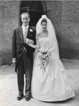 Gay and Ken's Wedding at Christ Church, Virginia Water in July 1960