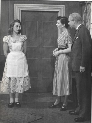 Gay playing Christina in 'Who Goes There' by the British writer John Dighton, Penzance Theatre 1952