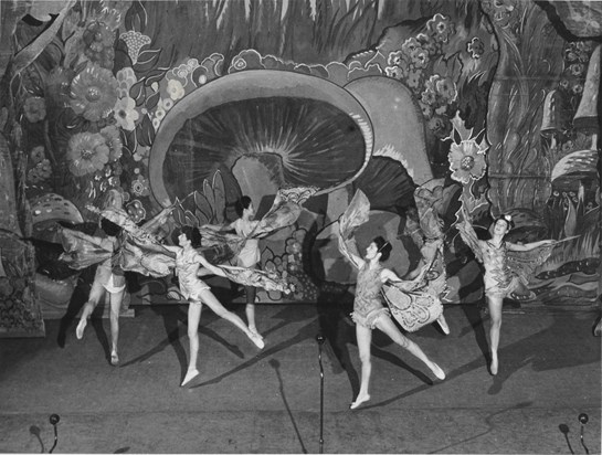 Gay in her first Pantomime, Babes in the Wood, in the winter of 1949 - 50 aged 15. Gay on far right.