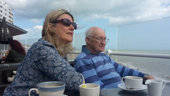 David & Sarah enjoying the view @ St Leonards-on- Sea
